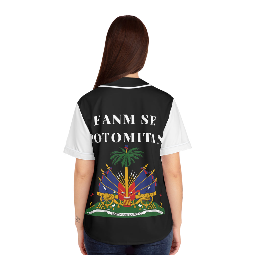 Fanm Se Potomitan Women's Baseball Jersey (AOP)