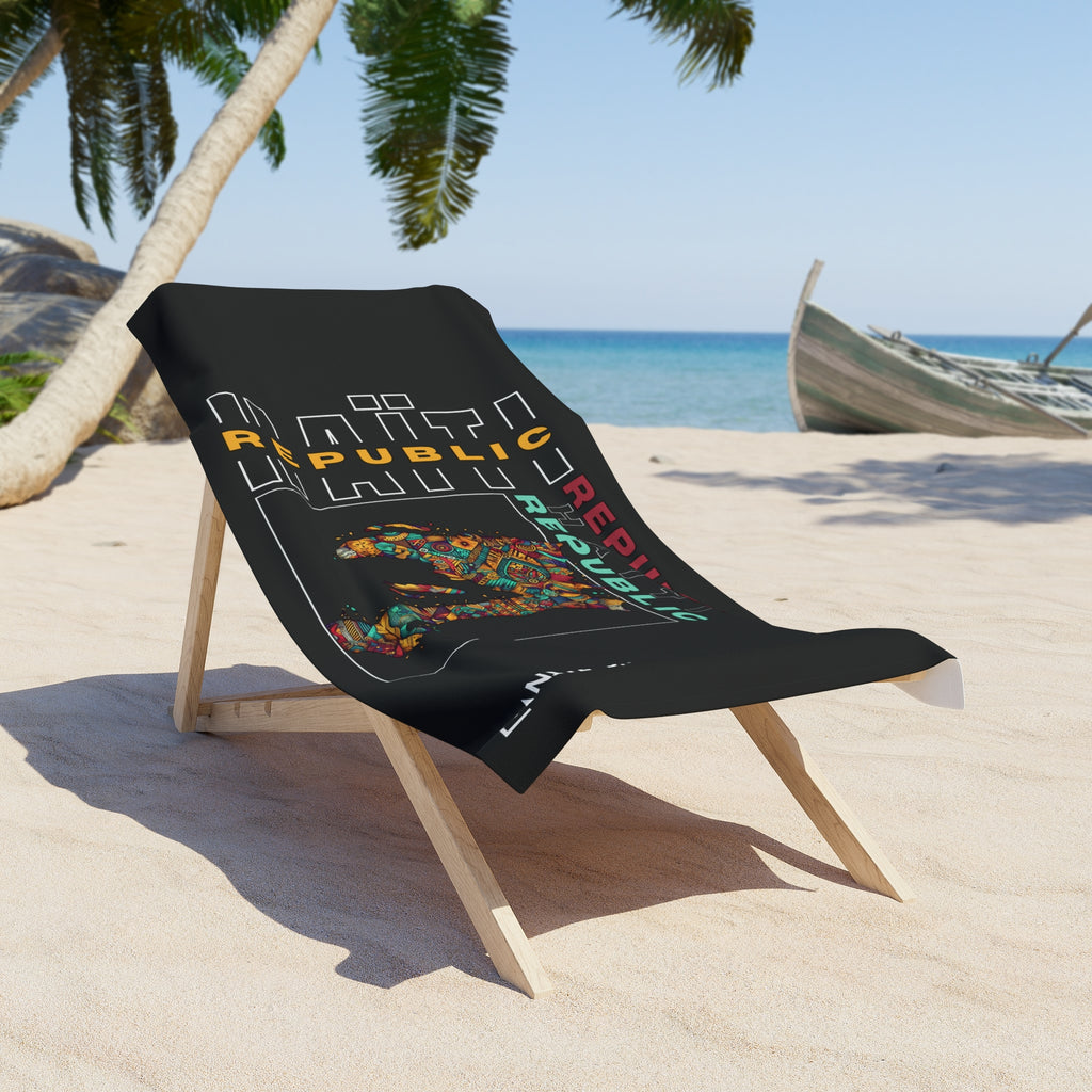 Republic of Haiti Beach Towel