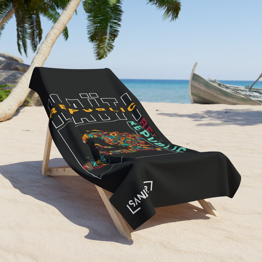 Republic of Haiti Beach Towel