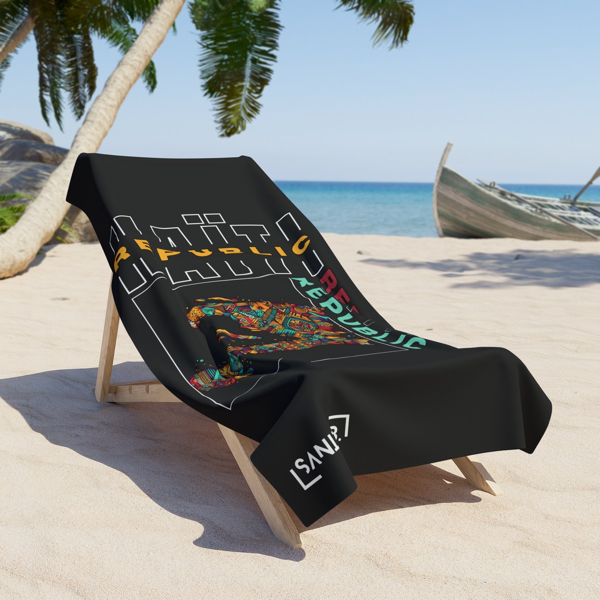 Republic of Haiti Beach Towel