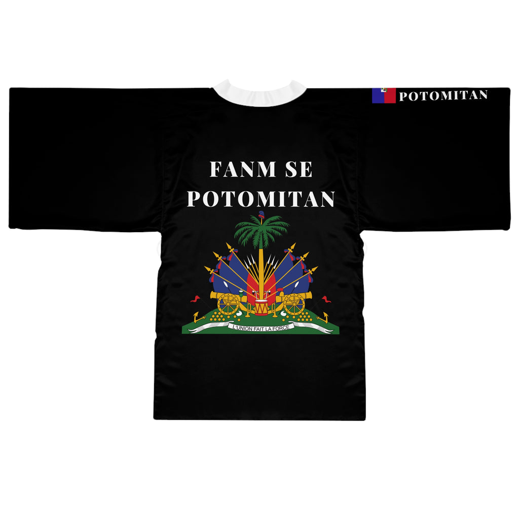 Fanm Se Potomitan Long Sleeve Kimono Robe (AOP)