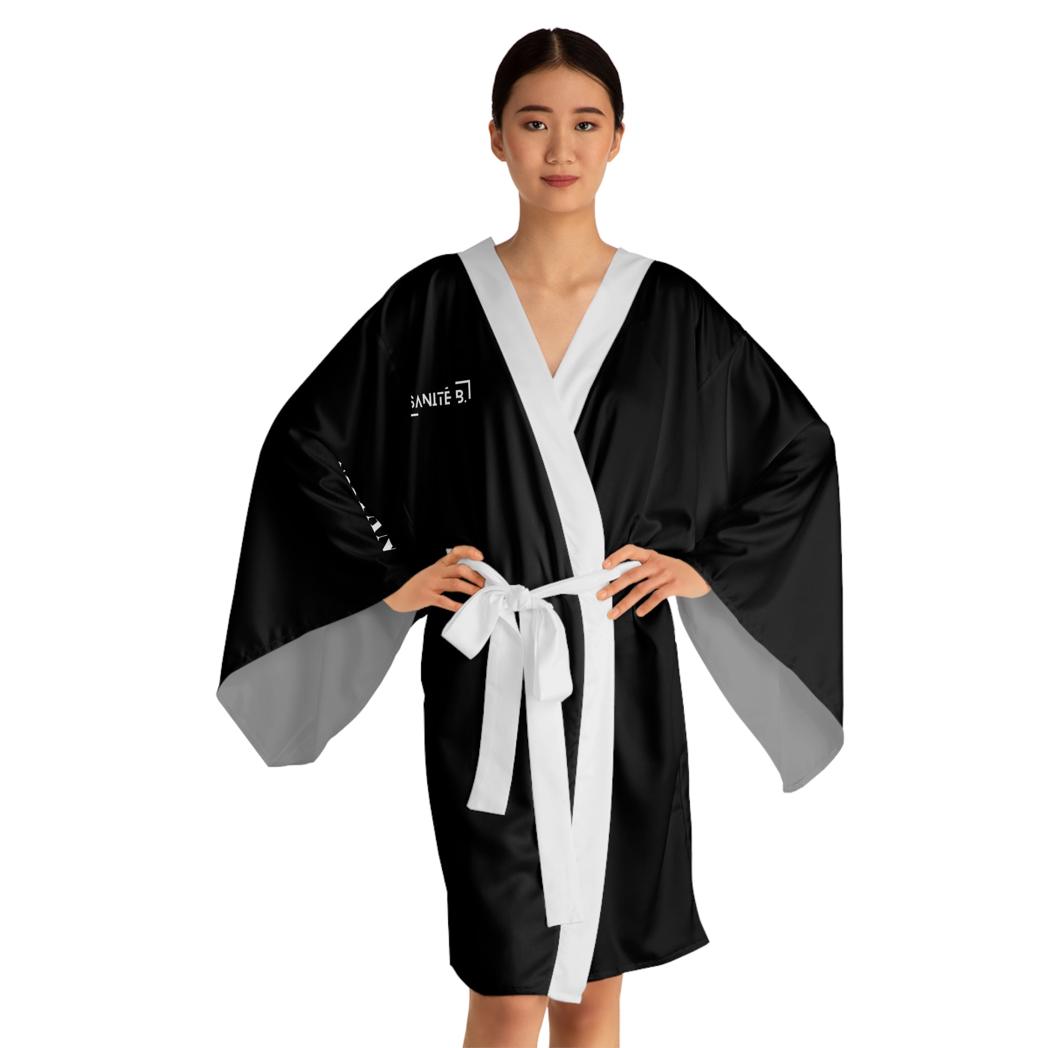 Fanm Se Potomitan Long Sleeve Kimono Robe (AOP)