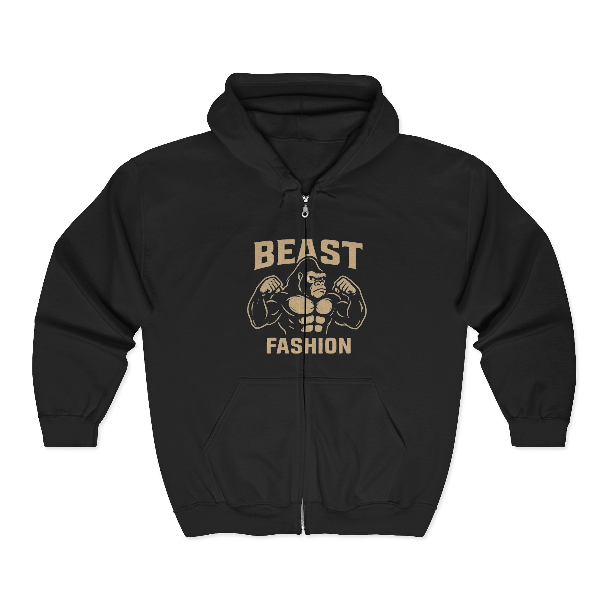 “BEAST FASHION” Zip Hoodie – Gorilla Mode